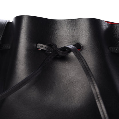 Mansur Gavriel Vegetable Tanned Calfskin Bucket Bag Black Flamma 9 of 14