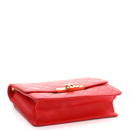 Chanel Lambskin Quilted Medium Golden Class Flap Red 3 of 10