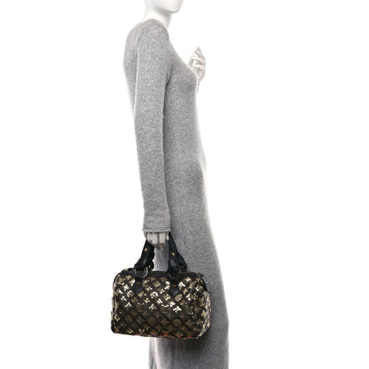 Louis Vuitton Monogram Sequins Eclipse Speedy 28 Gold 2 of 13