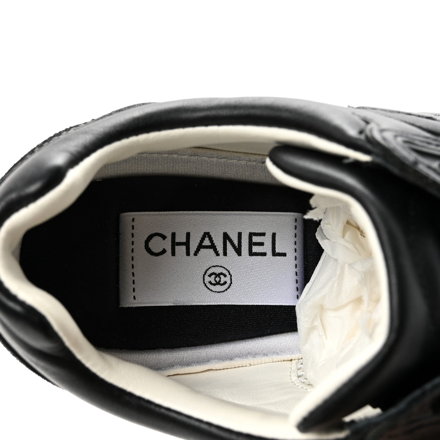 Chanel Calfskin CC Sneakers 36 Black 8 of 9
