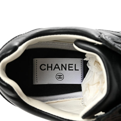 Chanel Calfskin CC Sneakers 36 Black 8 of 9