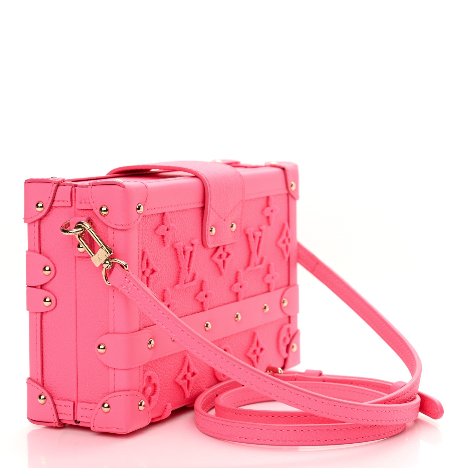 Louis Vuitton Monogram Tuffetage Petite Malle Rose Fluo 3 of 13