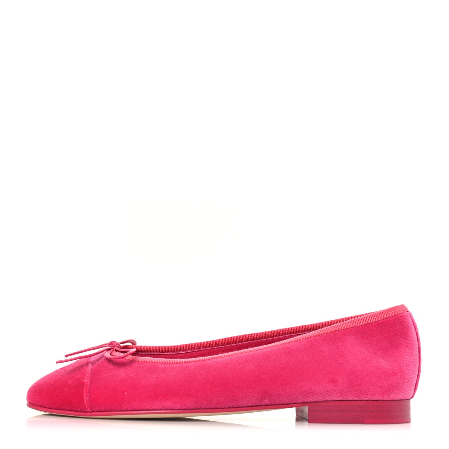Velvet Cap Toe Ballerina Flats 36.5 Pink