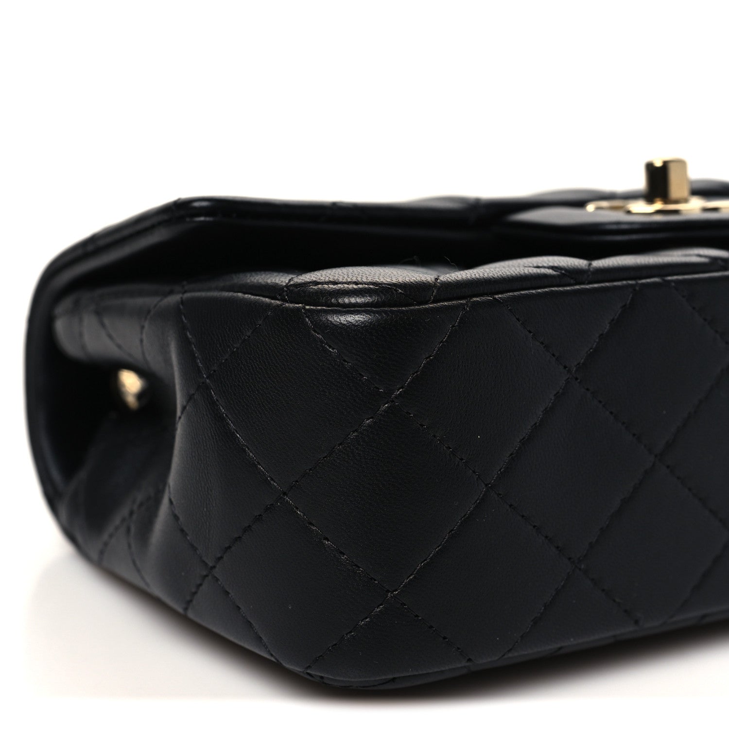 Chanel Lambskin Quilted Mini Rectangular Flap Black 9 of 11