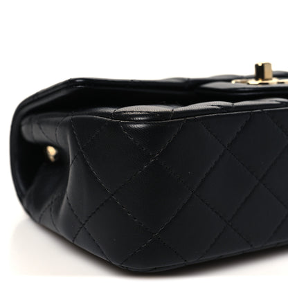 Chanel Lambskin Quilted Mini Rectangular Flap Black 9 of 11