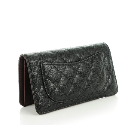 Chanel Caviar Quilted Yen Wallet Black 3 of 8