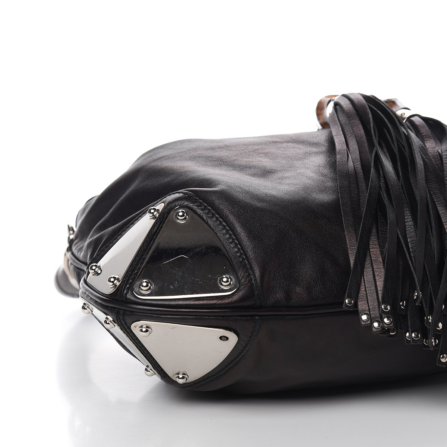 Gucci Calfskin Medium Indy Top Handle Hobo Dark Brown 5 of 12