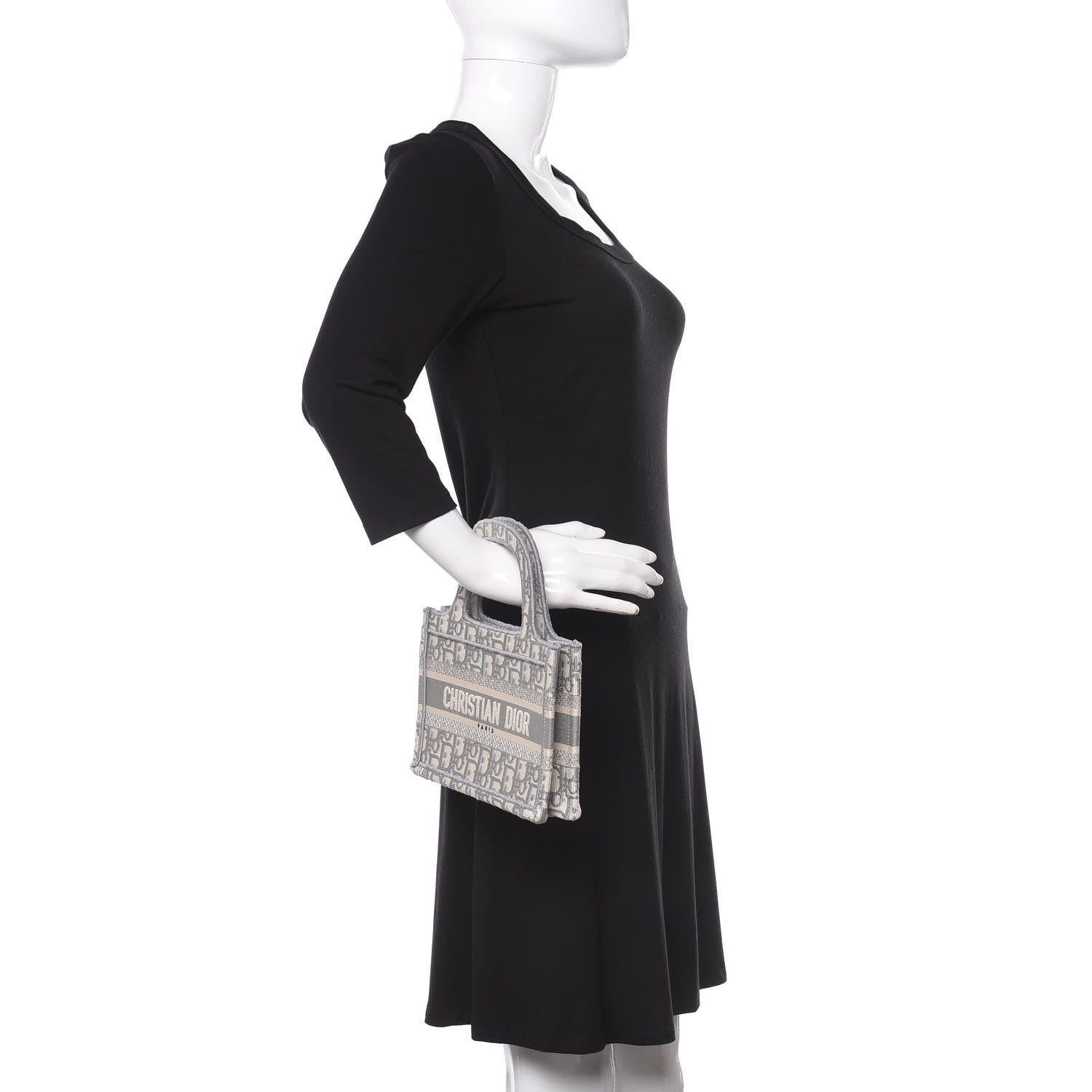 Christian Dior Oblique Mini Book Tote Grey Multicolor 2 of 10