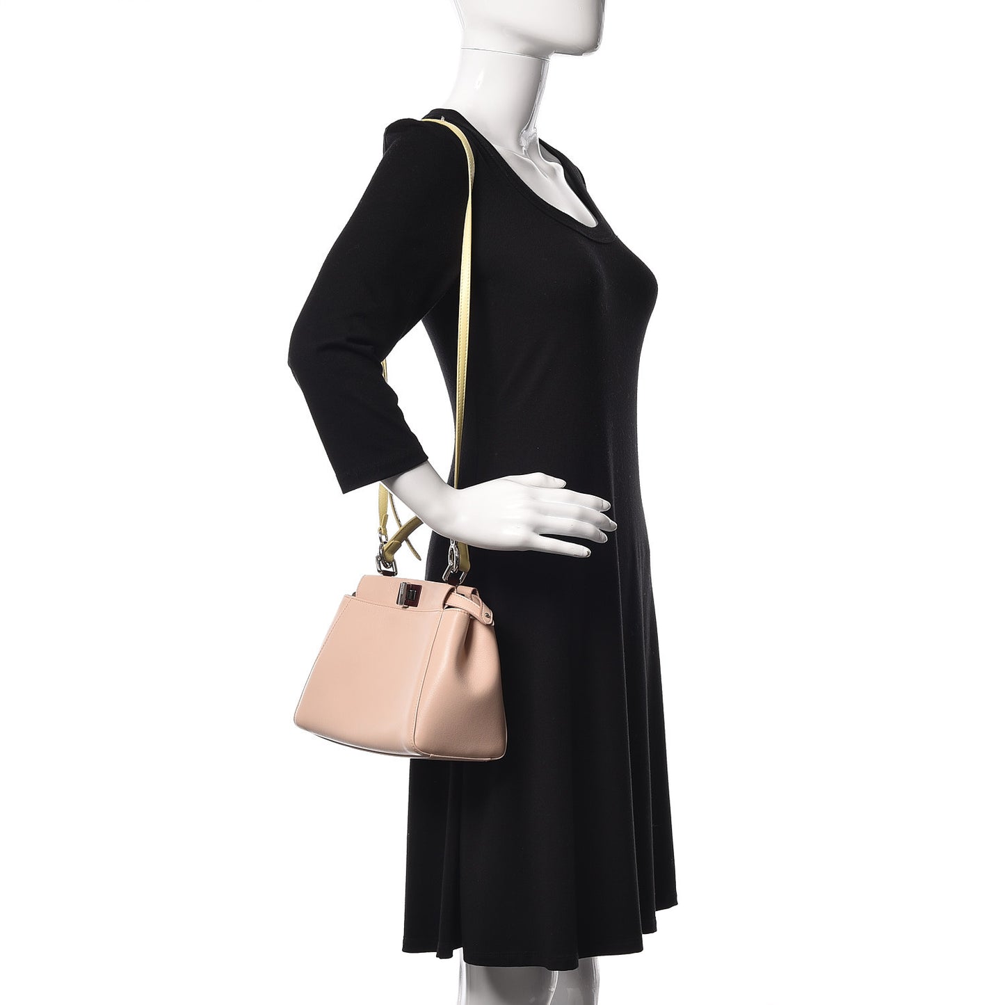 Nappa Colorblock Mini Peekaboo Iconic Satchel Plaster Banana Grigio Polvere
