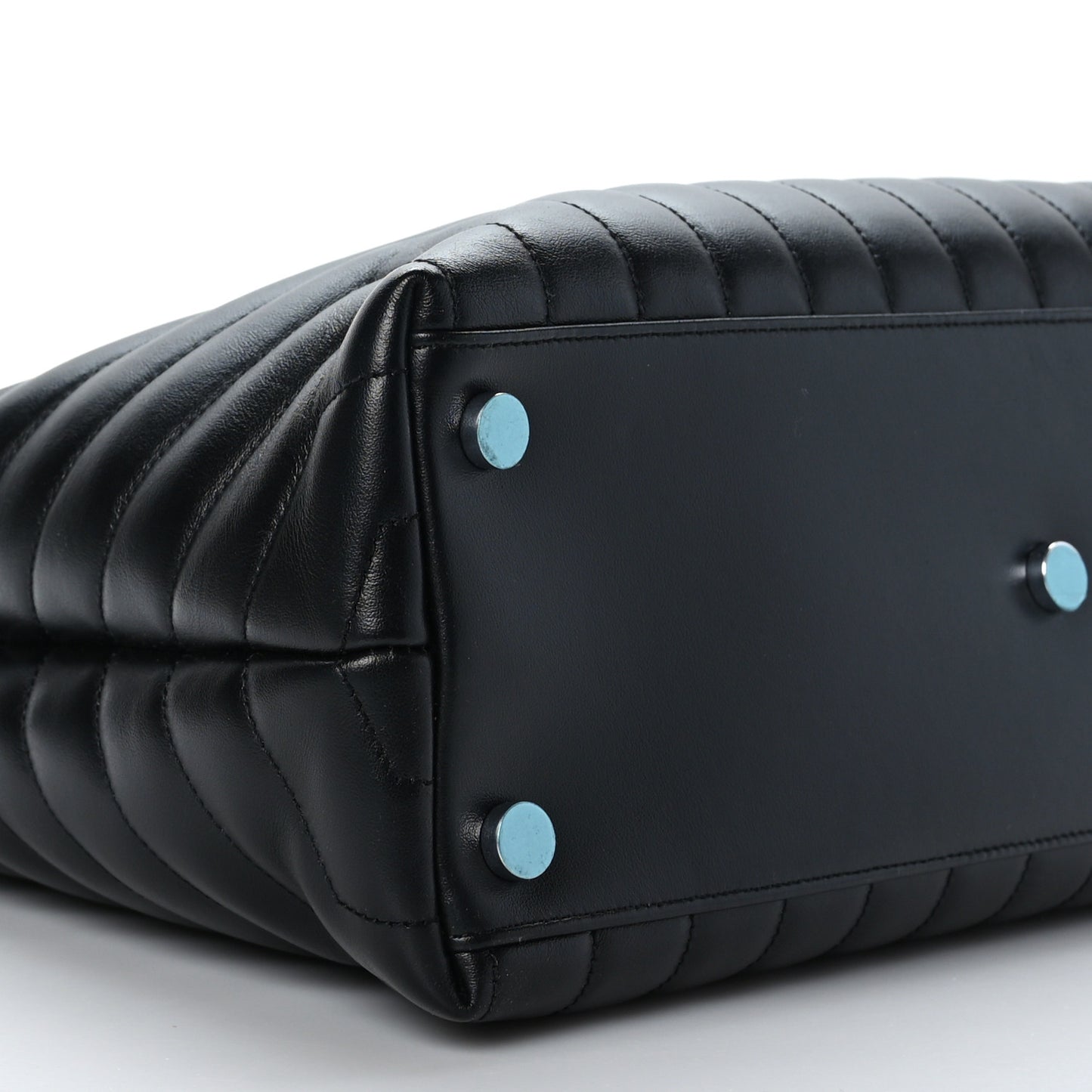 Calfskin Y Quilted Monogram Large Loulou Shopper Black