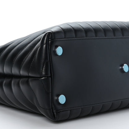Saint Laurent Calfskin Y Quilted Monogram Large Loulou Shopper Black 9 of 10