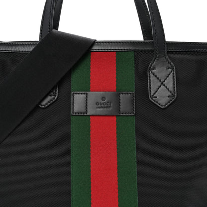 Gucci Techno Canvas Web Top Handle Shoulder Bag Black 8 of 12