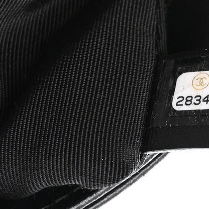 Chanel Shiny Aged Calfskin Quilted Large 31 Shopping Bag Black 7 of 11