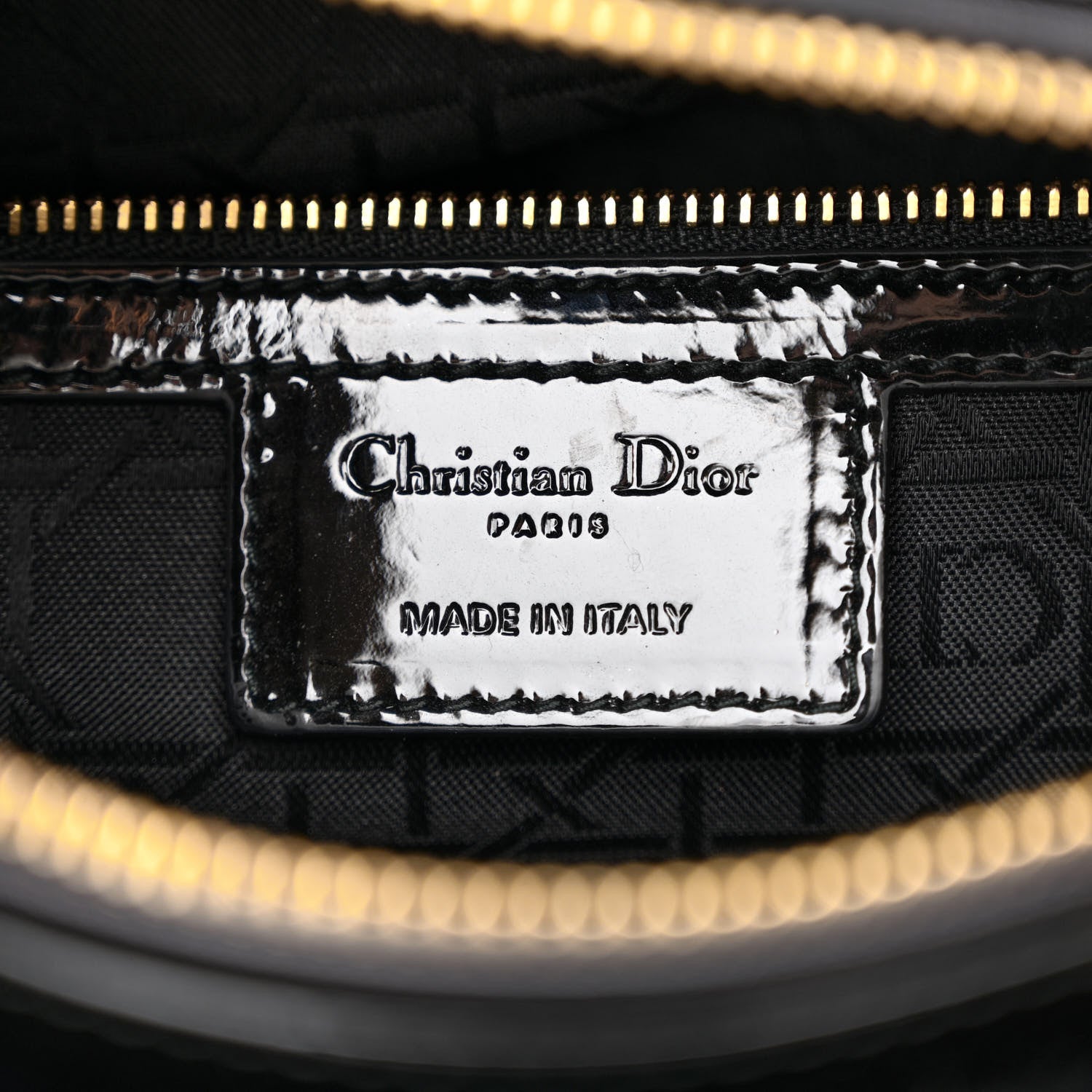 Christian Dior Patent Cannage Large Lady Dior Black 6 of 10