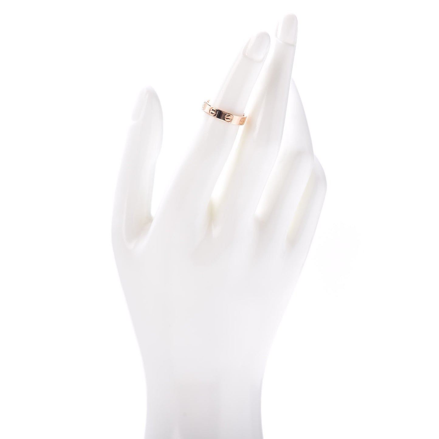 18K Pink Gold 3.5mm LOVE Wedding Band Ring 47 4.25