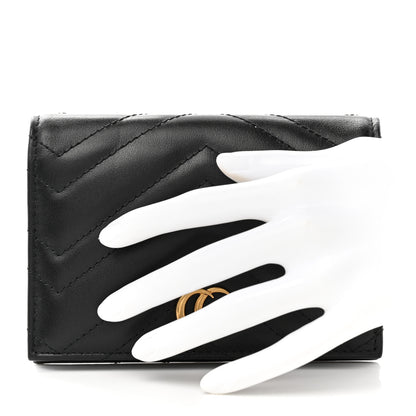 Gucci Calfskin Matelasse GG Marmont Passport Case Black 2 of 9