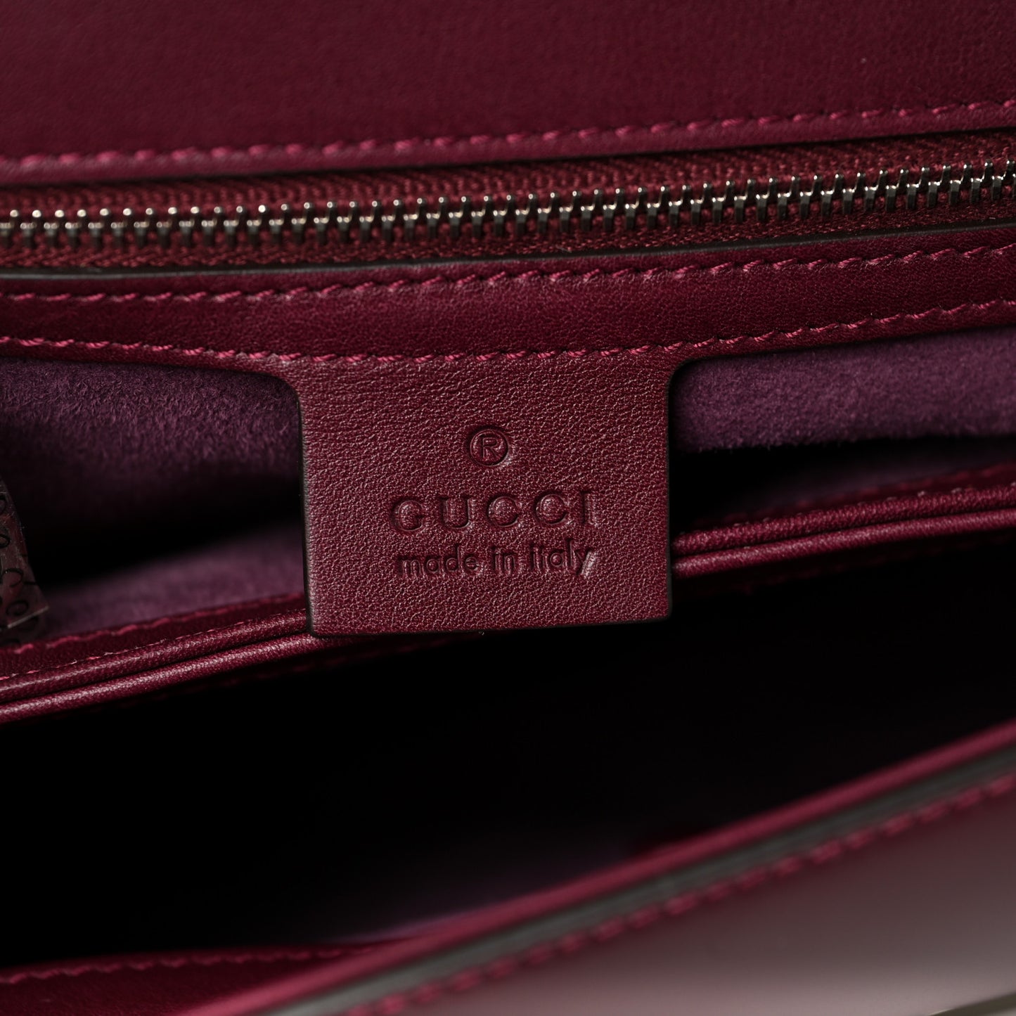 Regent Calfskin Lady Lock Top Handle Bag Purple Wine