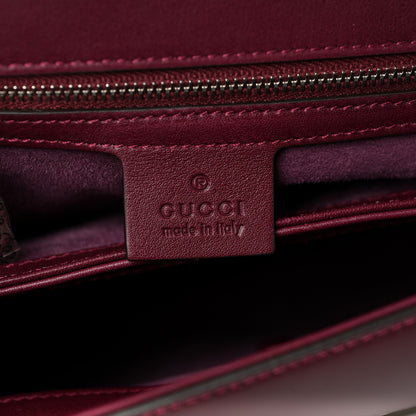 Gucci Regent Calfskin Lady Lock Top Handle Bag Purple Wine 5 of 10