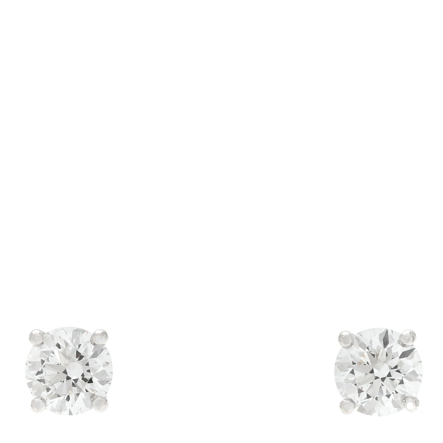 Platinum Diamond 1.12ctw Round Solitaire Earrings
