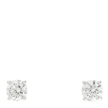 Tiffany Platinum Diamond 1.12ctw Round Solitaire Earrings 1 of 4