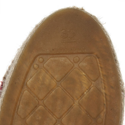 Chanel Tweed CC Espadrilles 39 Brown Pink Beige 7 of 7