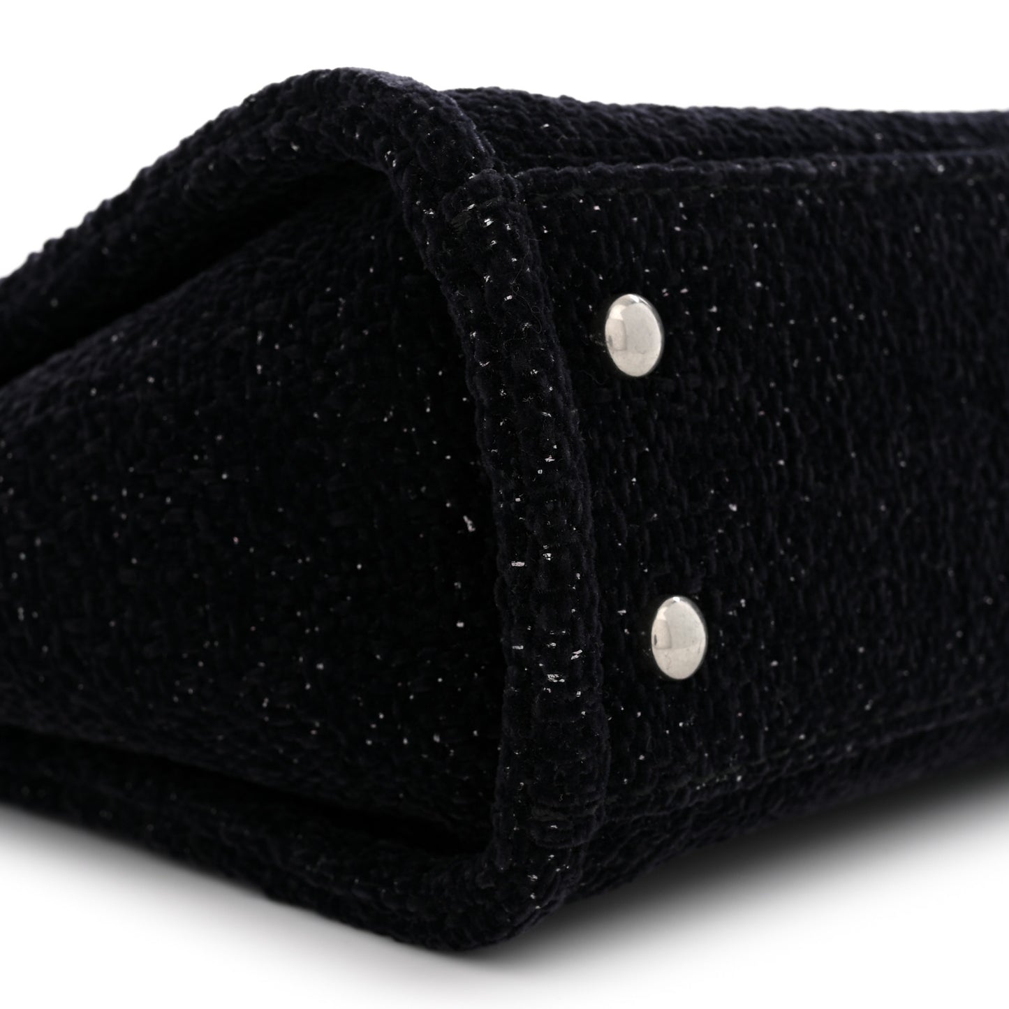 Lurex Canvas Mini Deauville Tote Black