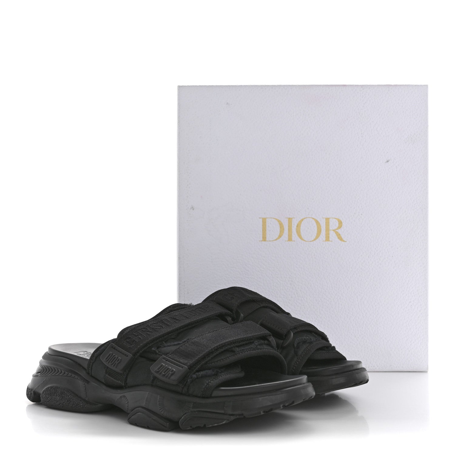 Christian Dior Technical Fabric Camouflage D-Wander Slide Sandals 40 Black 11 of 11