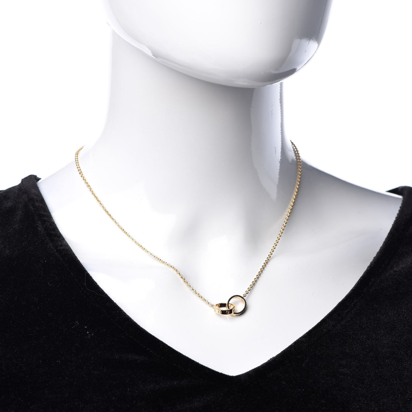 18K Yellow Gold Interlocking LOVE Necklace
