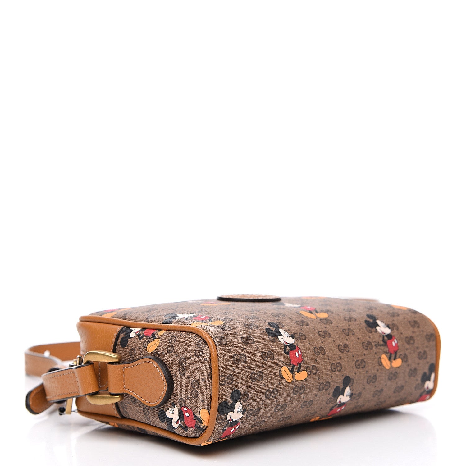 Gucci X DISNEY Mini Vintage GG Supreme Monogram Mickey Mouse Shoulder Bag Beige Vintage Sun Oil 3 of 10