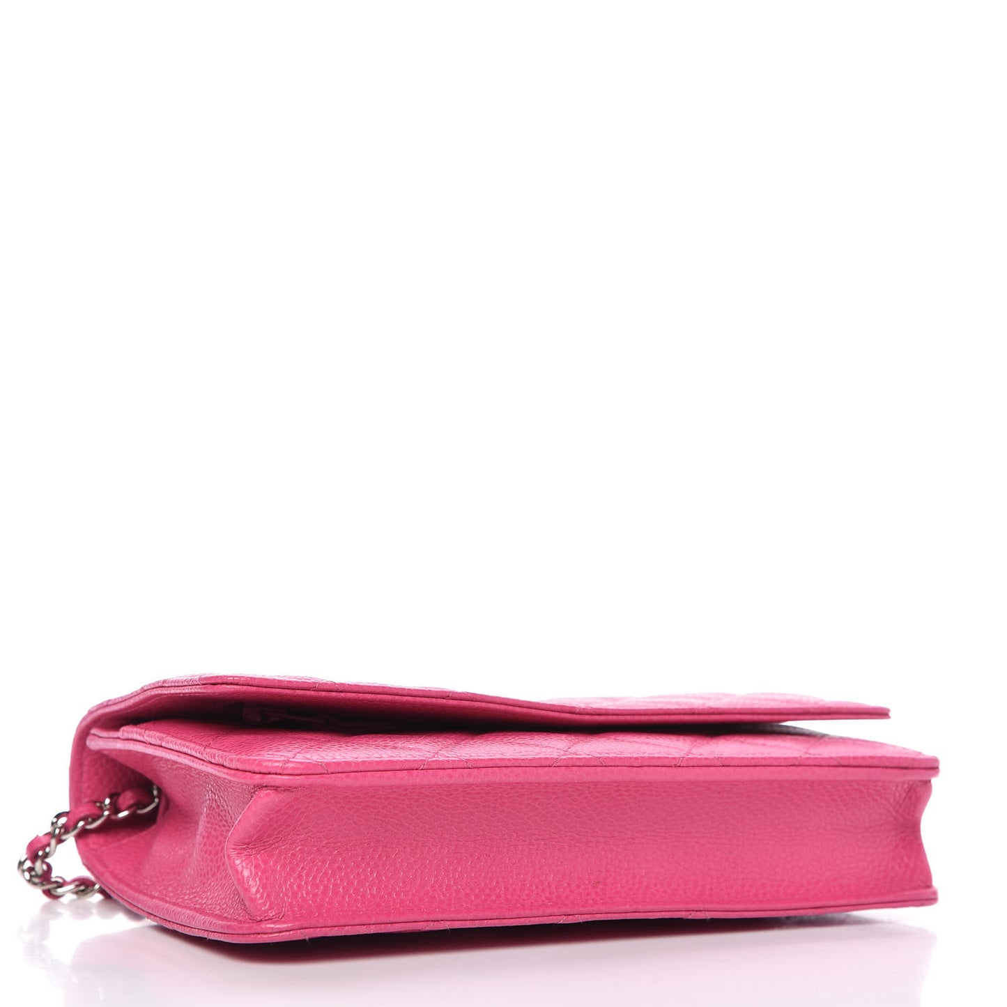 Caviar Quilted Wallet on Chain WOC Pink