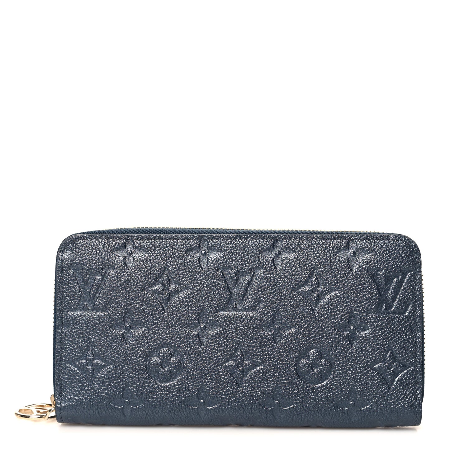Metallic Empreinte Monogram Zippy Wallet Navy Blue