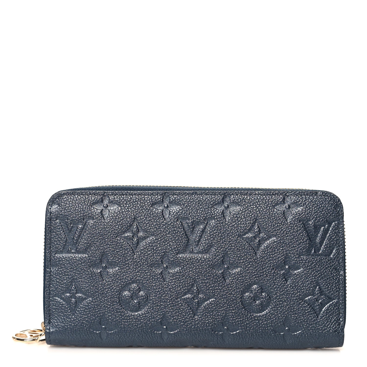 Louis Vuitton Metallic Empreinte Monogram Zippy Wallet Navy Blue 1 of 6