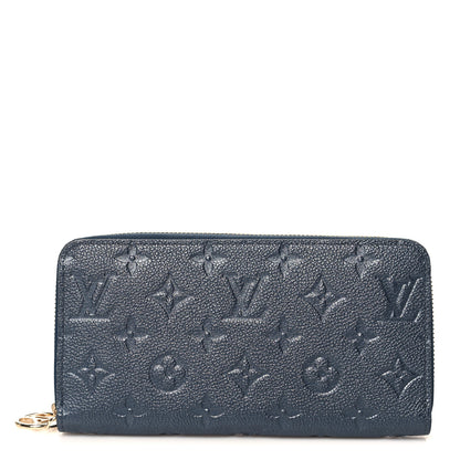 Louis Vuitton Metallic Empreinte Monogram Zippy Wallet Navy Blue 1 of 6