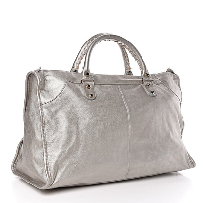 Balenciaga Metallic Agneau Classic Hardware Work Argent 3 of 11