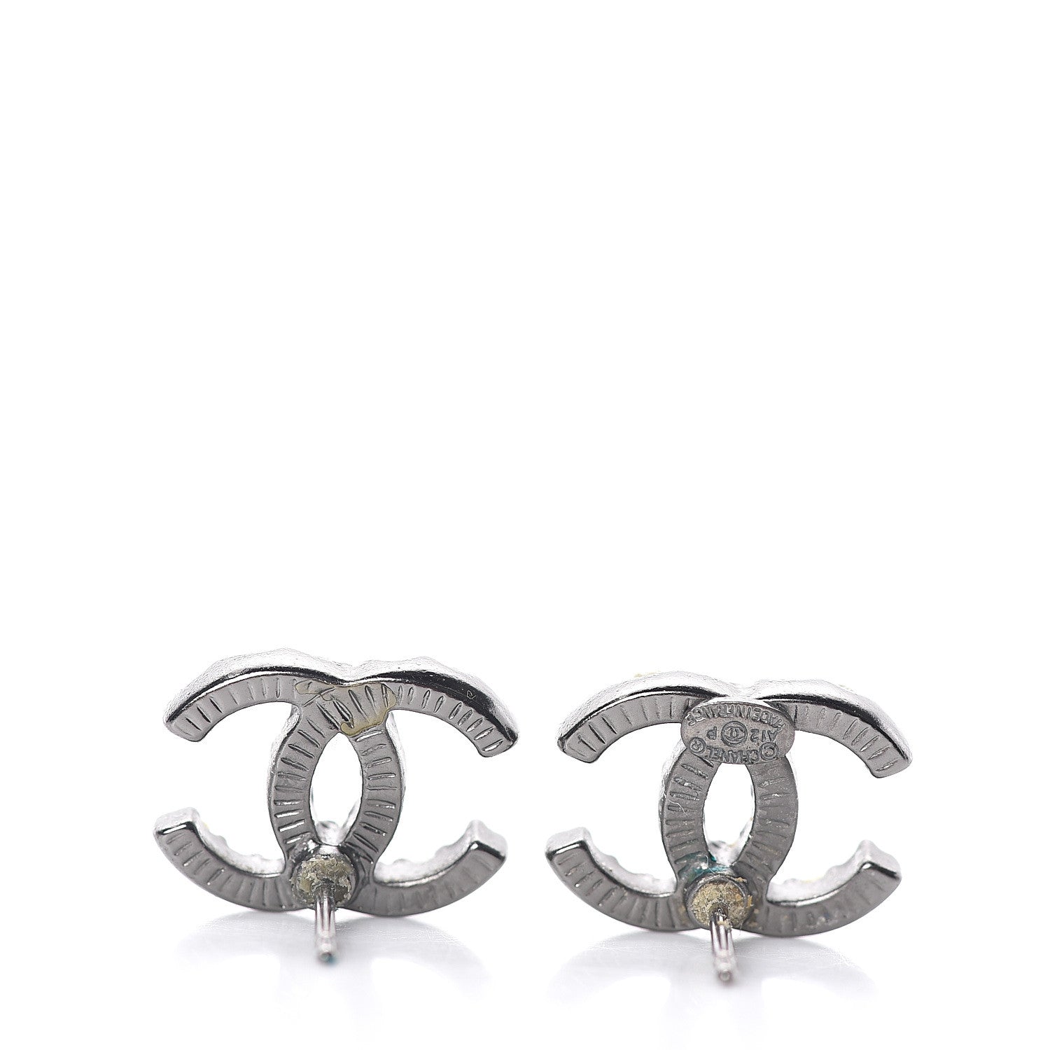 Chanel Pearl CC Earrings Silver 4 of 6