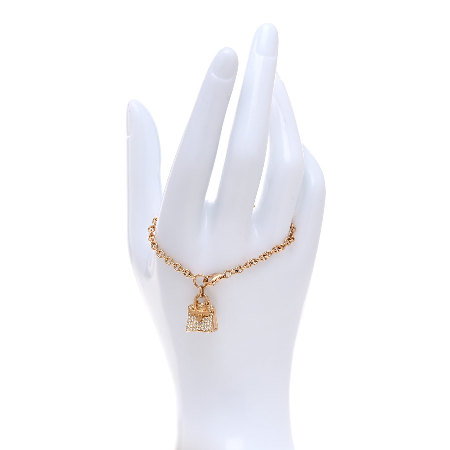18K Rose Gold Diamond Birkin Pave Bracelet SH
