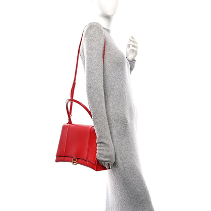 Balenciaga Shiny Box Calfskin Medium Hourglass Top Handle Bag Bright Red 3 of 11