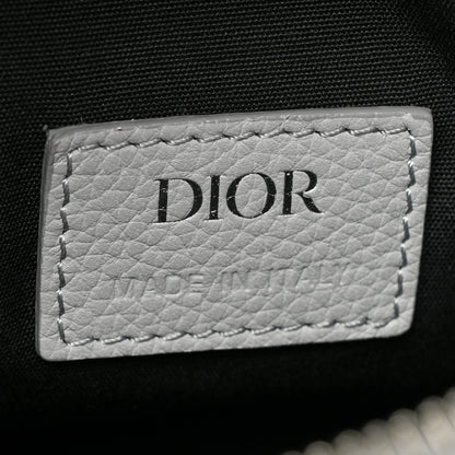 Christian Dior Grained Calfskin Kim Jones Saddle Bag Light Grey 7 of 13