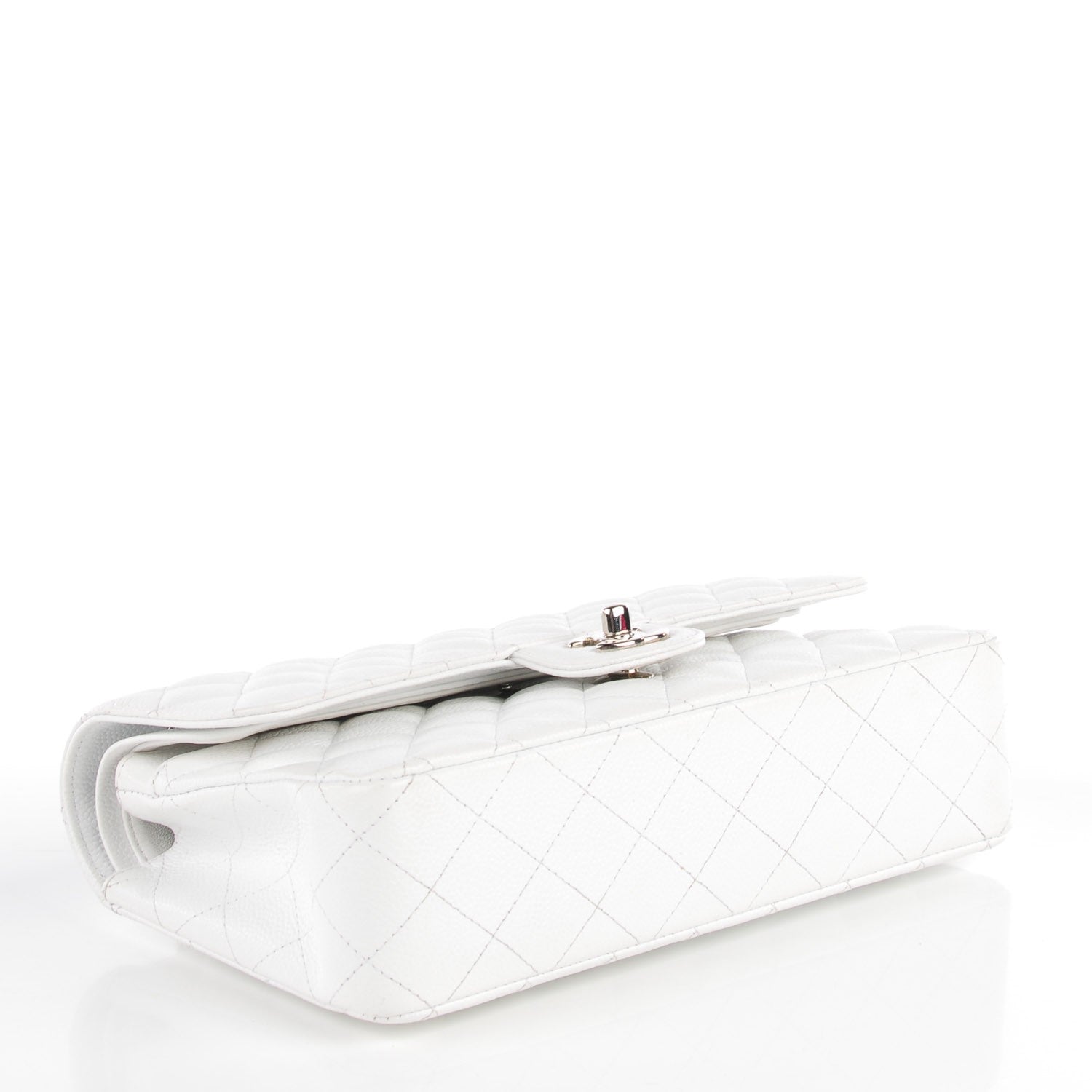 Chanel Caviar Quilted Medium Double Flap White 4 of 7