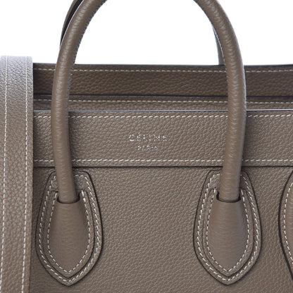Celine Drummed Calfskin Nano Luggage Souris 10 of 11
