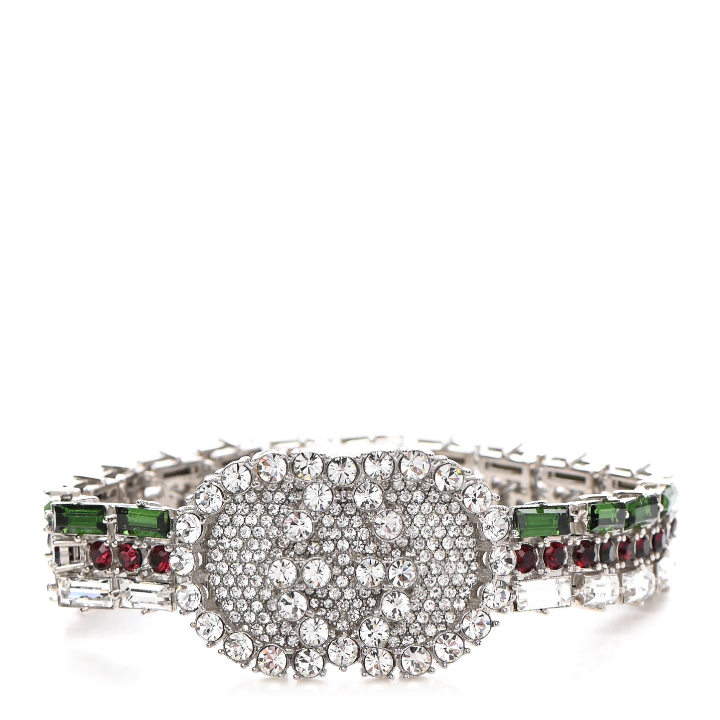 Crystals Double G Web Tennis Bracelet M Multicolor
