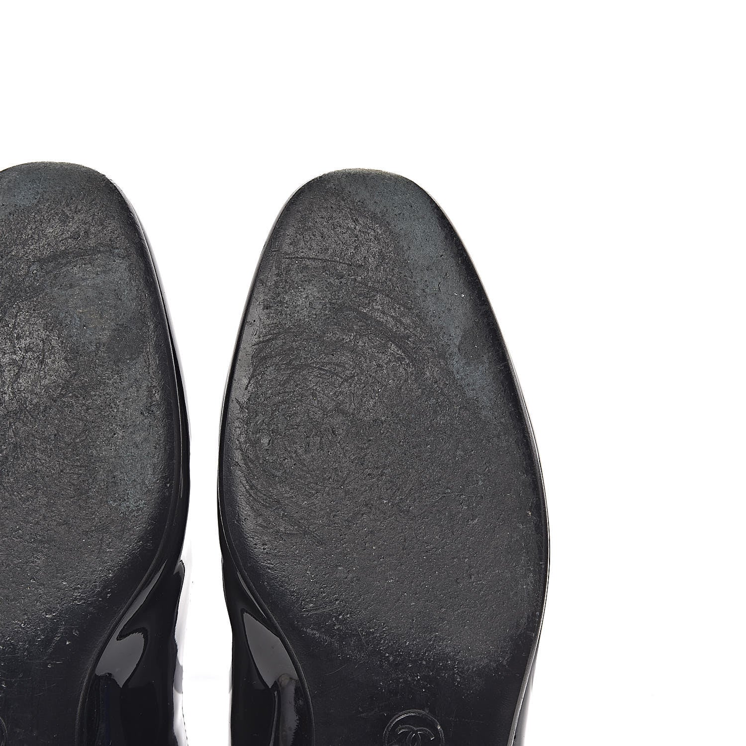 Chanel Patent CC Mocassin Loafers 40 Black 10 of 12