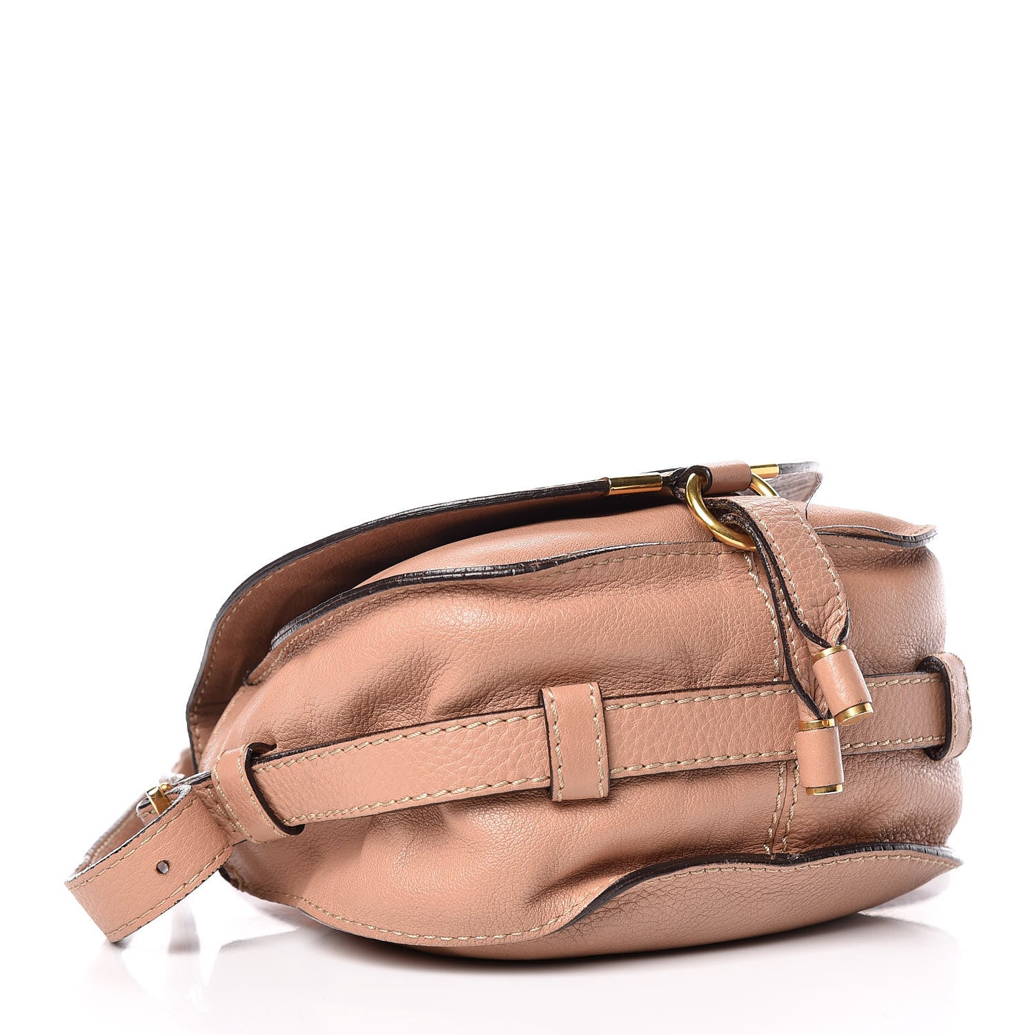 Chloe Calfskin Mini Marcie Round Crossbody Bag Nude 4 of 22