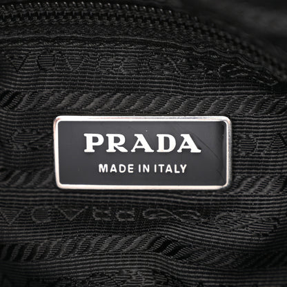 Prada Tessuto Nylon Bow Shoulder Bag Black 6 of 9