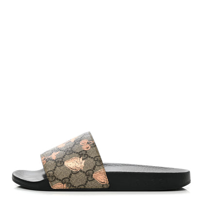 Gucci GG Supreme Monogram Berry Womens Slide Sandals 36 Beige Light Copper 1 of 8
