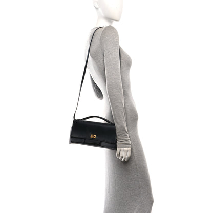 Balenciaga Smooth Calfskin Small Bel Air Clutch On Strap Black Black 2 of 9