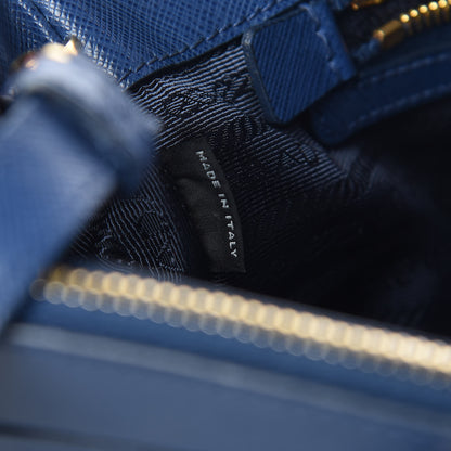 Prada Saffiano Medium Galleria Double Zip Tote Bluette 10 of 17