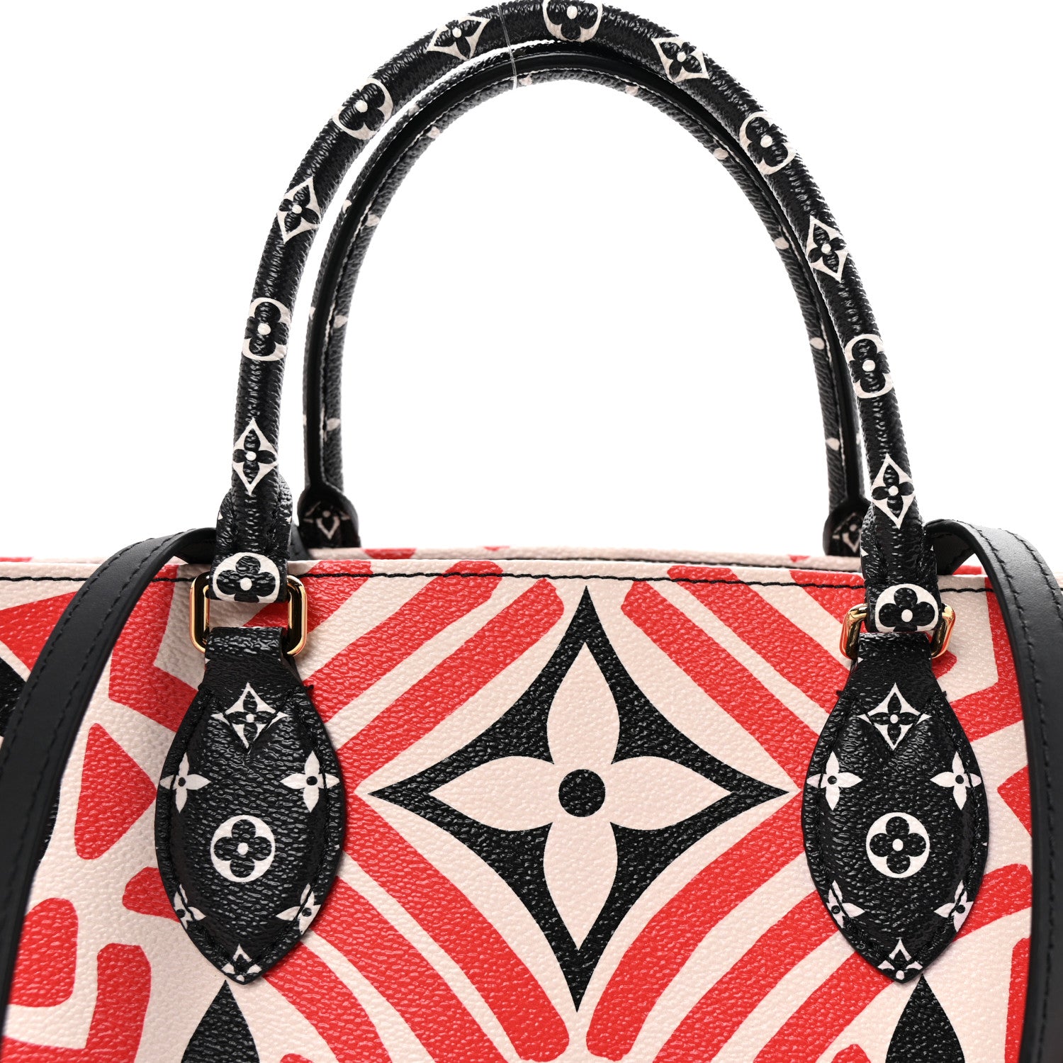 Louis Vuitton Monogram Giant Crafty Onthego GM Creme Rouge Black 7 of 9