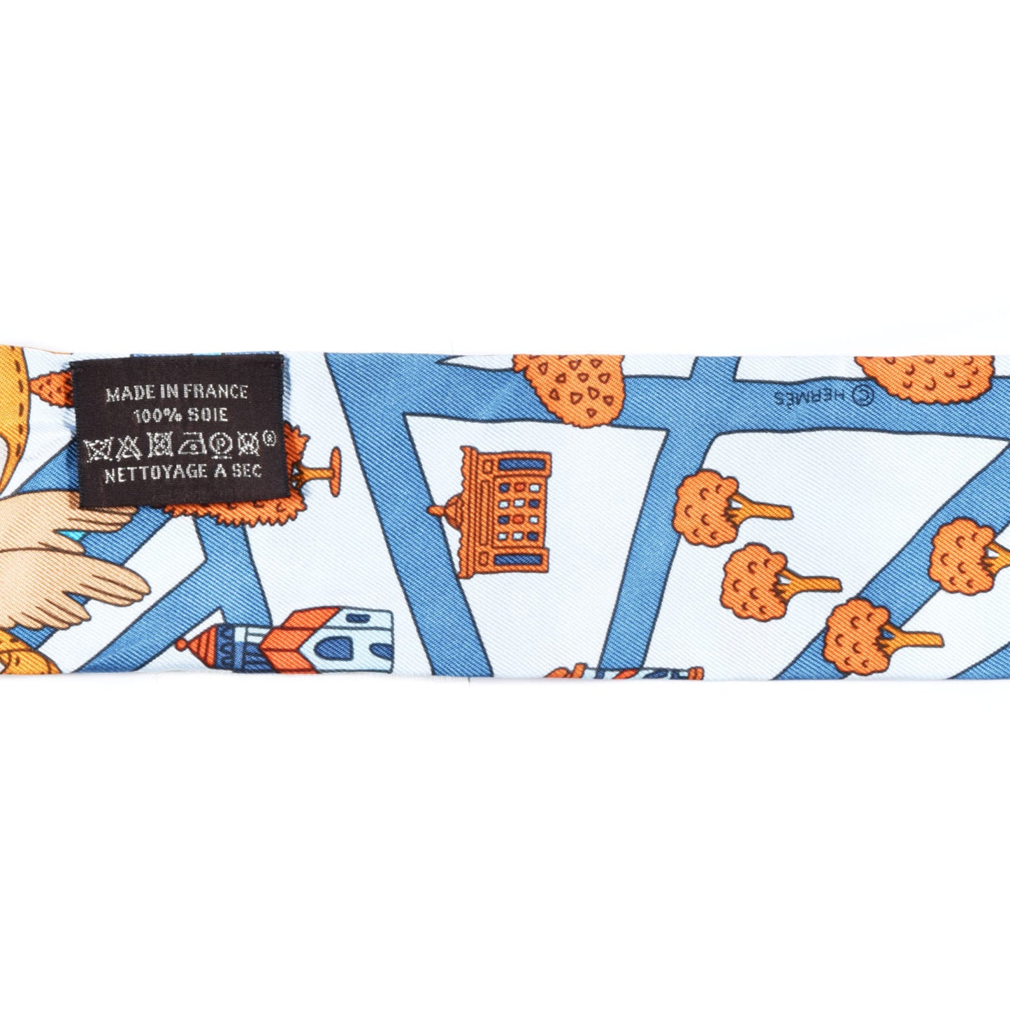 Silk Les Nouveaux Amoureux de Paris Twilly Ciel Blue Jean Orange