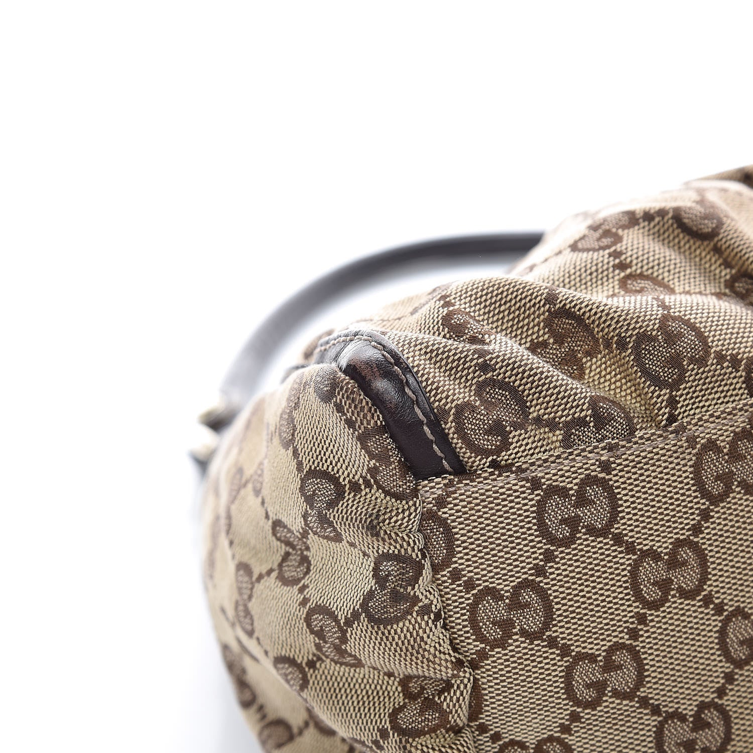 Gucci Monogram Small D Gold Hobo Brown 14 of 20
